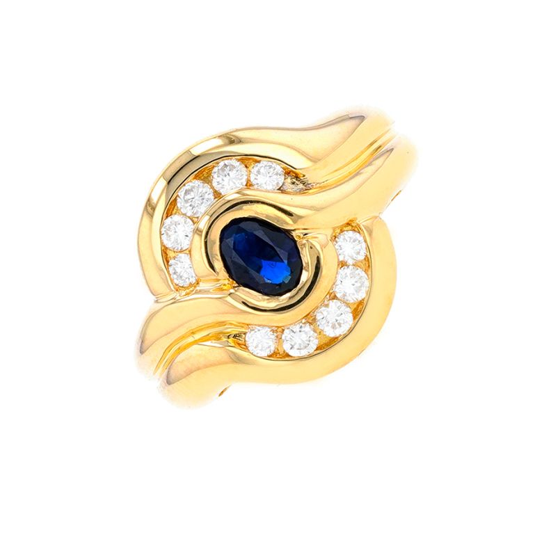Acheter Bague saphir 0.60 carat et diamants 0.11 carat or jaune 9.96g Comme neuf - 1670,00 € Bague saphir 0.60 carat et diamants 0.11 carat or jaune 9.96g Comme neuf - reconditionné disponible sur Gemme Les Bijoux